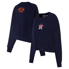 Houston Astros Pro Standard Women's Painted Sky Pullover Sweatshirt - Navy