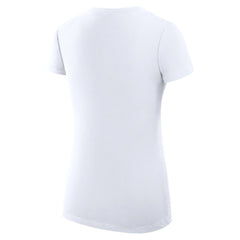 Los Angeles Dodgers G-III 4Her by Carl Banks Women's Super-Slim Fit Lightweight Filigree Team V-Neck T-Shirt - White