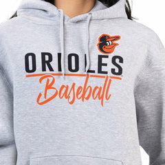 Baltimore Orioles G-III 4Her by Carl Banks Women's Team Fleece Pullover Hoodie - Heather Gray