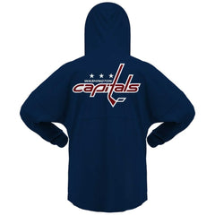 Washington Capitals Fanatics Women's Jersey Lace-Up V-Neck Long Sleeve Hoodie T-Shirt