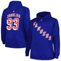 Mika Zibanejad New York Rangers Profile Big & Tall Name & Number Pullover Hoodie