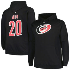 Sebastian Aho Carolina Hurricanes Profile Big & Tall Name & Number Pullover Hoodie