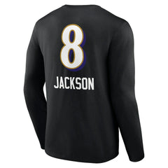 NFL Baltimore Ravens Lamar Jackson Team Wordmark Long Sleeve T-Shirt