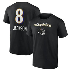 NFL Baltimore Ravens Lamar Jackson Team Wordmark Name & Number T-Shirt