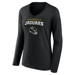 NFL Jacksonville Jaguars Trevor Lawrence Women's Team Wordmark Long Sleeve V-Neck T-Shirt