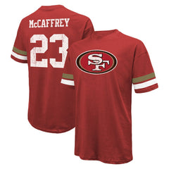 NFL San Francisco 49ers Christian McCaffrey Majestic Threads Name & Number Oversized Fit T-Shirt