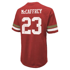 NFL San Francisco 49ers Christian McCaffrey Majestic Threads Name & Number Oversized Fit T-Shirt