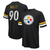 NFL Pittsburgh Steelers T.J. Watt Majestic Threads Name & Number Oversize Fit T-Shirt