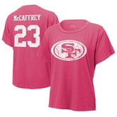 NFL San Francisco 49ers Christian McCaffrey Majestic Threads Women's Name & Number T-Shirt