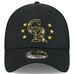Colorado Rockies 2024 Armed Forces Day 39THIRTY Flex Hat - Black | New Era