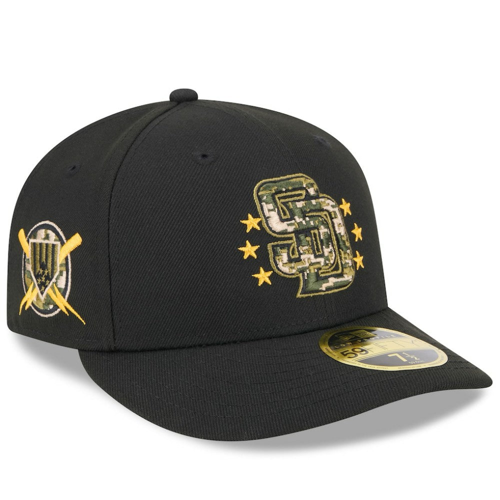 San Diego Padres 2024 Armed Forces Day Low Profile 59FIFTY Fitted Hat - Black | New Era