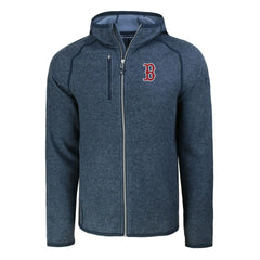 Boston Red Sox Cutter & Buck Mainsail Full-Zip Hooded Jacket - Heather Navy