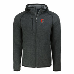 Cleveland Guardians Cutter & Buck Mainsail Full-Zip Hooded Jacket - Heather Charcoal