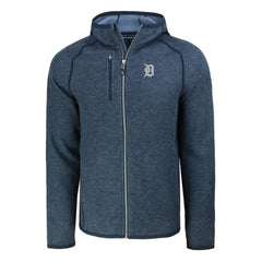 Detroit Tigers Cutter & Buck Mainsail Full-Zip Hooded Jacket - Heather Navy