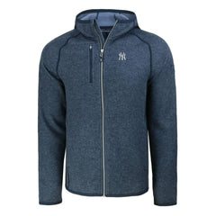 New York Yankees Cutter & Buck Mainsail Full-Zip Hooded Jacket - Heather Navy