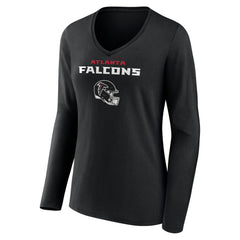 NFL Atlanta Falcons Bijan Robinson Women's Team Wordmark Name & Number Long Sleeve V-Neck T-Shirt