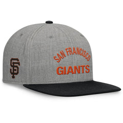 San Francisco Giants Elements Flat Brim Snapbuckle Hat - Heather Gray/Black