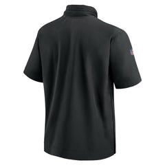 NFL New York Jets 2024 Sideline Coach Short Sleeve Half-Zip Hoodie Jacket