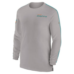 NFL Miami Dolphins Sideline Coach UV Performance Long Sleeve T-Shirt