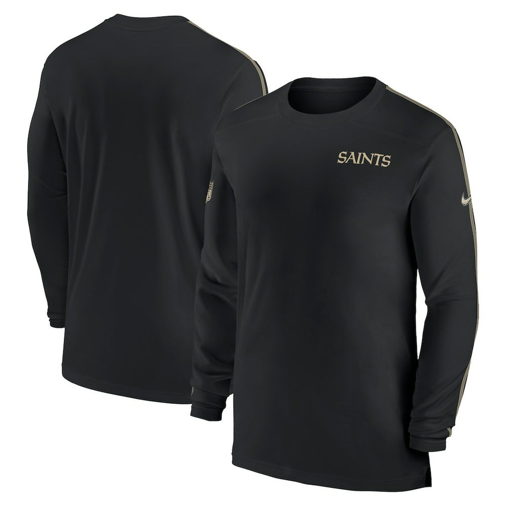 NFL New Orleans Saints Sideline Coach UV Performance Long Sleeve T-Shirt