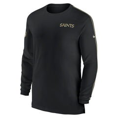 NFL New Orleans Saints Sideline Coach UV Performance Long Sleeve T-Shirt
