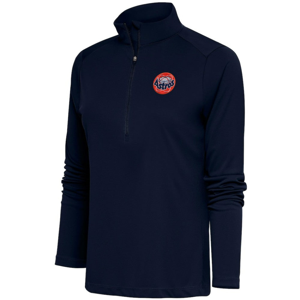 Houston Astros Antigua Women's Cooperstown Tribute Half-Zip Pullover Top - Navy