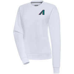 Arizona Diamondbacks Antigua Women's Cooperstown Victory Crewneck Pullover Sweatshirt - White