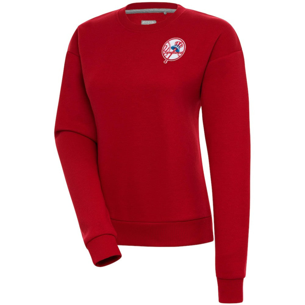 New York Yankees Antigua Women's Cooperstown Victory Crewneck Pullover Sweatshirt - Red