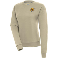 San Diego Padres Antigua Women's Cooperstown Victory Crewneck Pullover Sweatshirt - Khaki