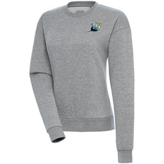 Tampa Bay Rays Antigua Women's Cooperstown Victory Crewneck Pullover Sweatshirt - Heather Gray