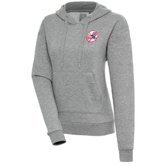New York Yankees Antigua Women's Cooperstown Victory Pullover Hoodie - Heather Gray