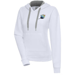 Tampa Bay Rays Antigua Women's Cooperstown Victory Pullover Hoodie - White