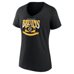 Boston Bruins Women's Slapshot V-Neck T-Shirt