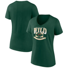 Minnesota Wild Women's Slapshot V-Neck T-Shirt