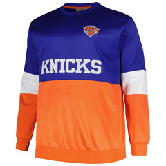 New York Knicks Big & Tall Split Pullover Sweatshirt - Blue/Orange | Fanatics sale