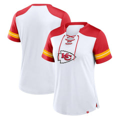 NFL Kansas City Chiefs Women's Foiled Primary Lace-Up T-Shirt