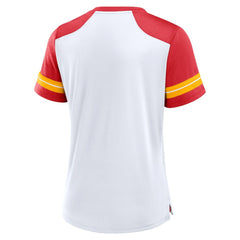NFL Kansas City Chiefs Women's Foiled Primary Lace-Up T-Shirt
