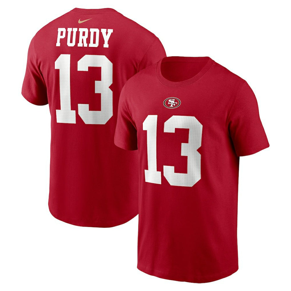 NFL San Francisco 49ers Brock Purdy Player Name & Number T-Shirt