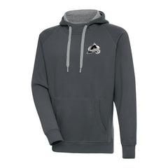 Colorado Avalanche Antigua Metallic Logo Victory Pullover Hoodie
