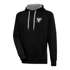 Pittsburgh Penguins Antigua Metallic Logo Victory Pullover Hoodie