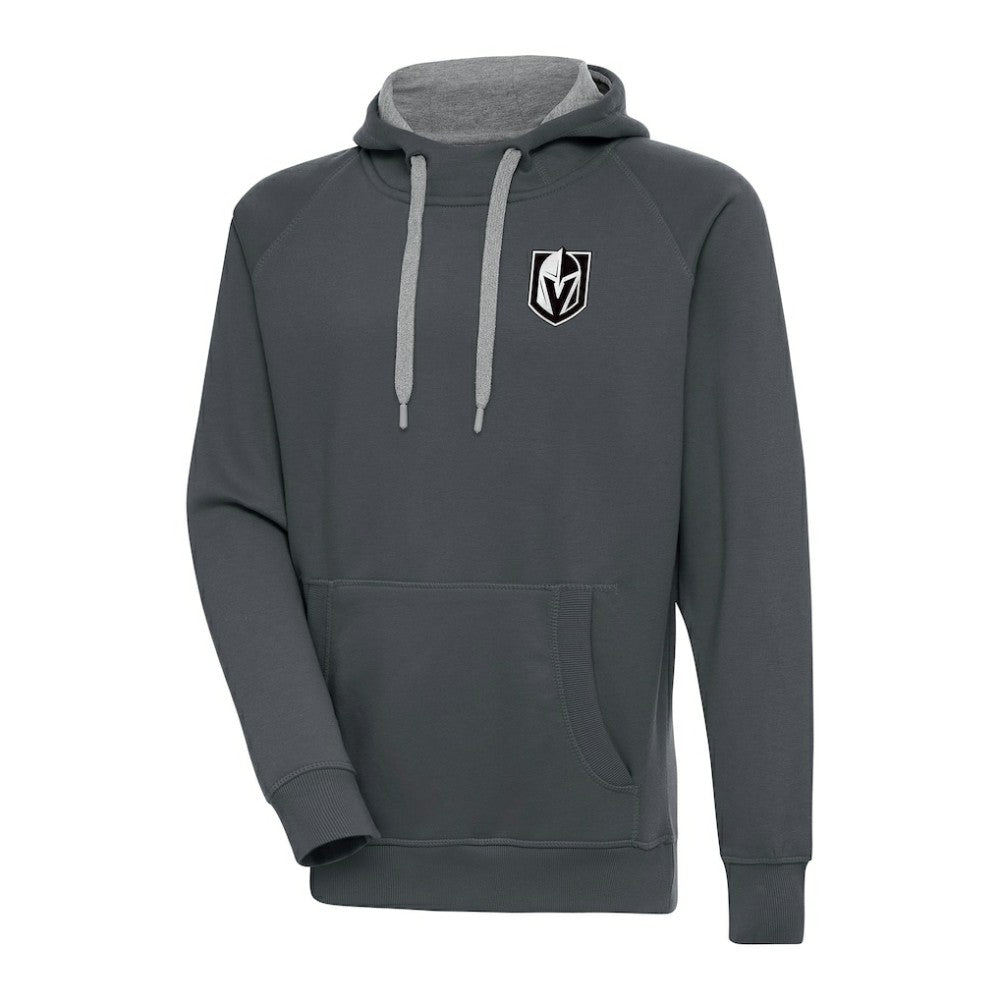 Vegas Golden Knights Antigua Metallic Logo Victory Pullover Hoodie