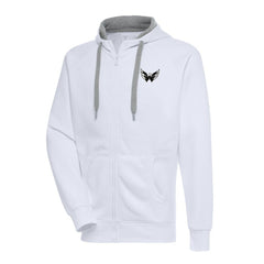 Washington Capitals Antigua Metallic Logo Victory Full-Zip Hoodie