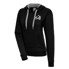 Colorado Avalanche Antigua Women's Metallic Logo Victory Pullover Hoodie