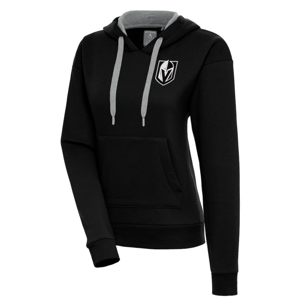 Vegas Golden Knights Antigua Women's Metallic Logo Victory Pullover Hoodie