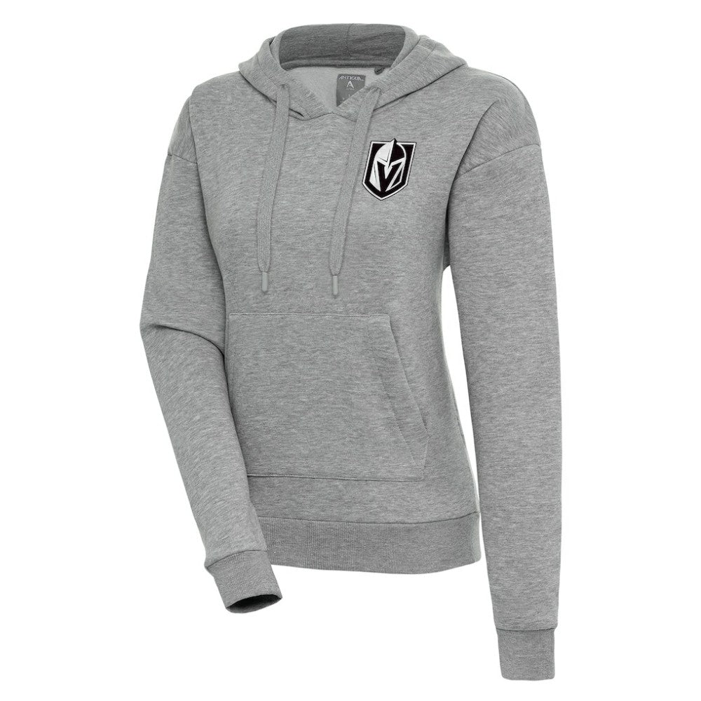 Vegas Golden Knights Antigua Women's Metallic Logo Victory Pullover Hoodie