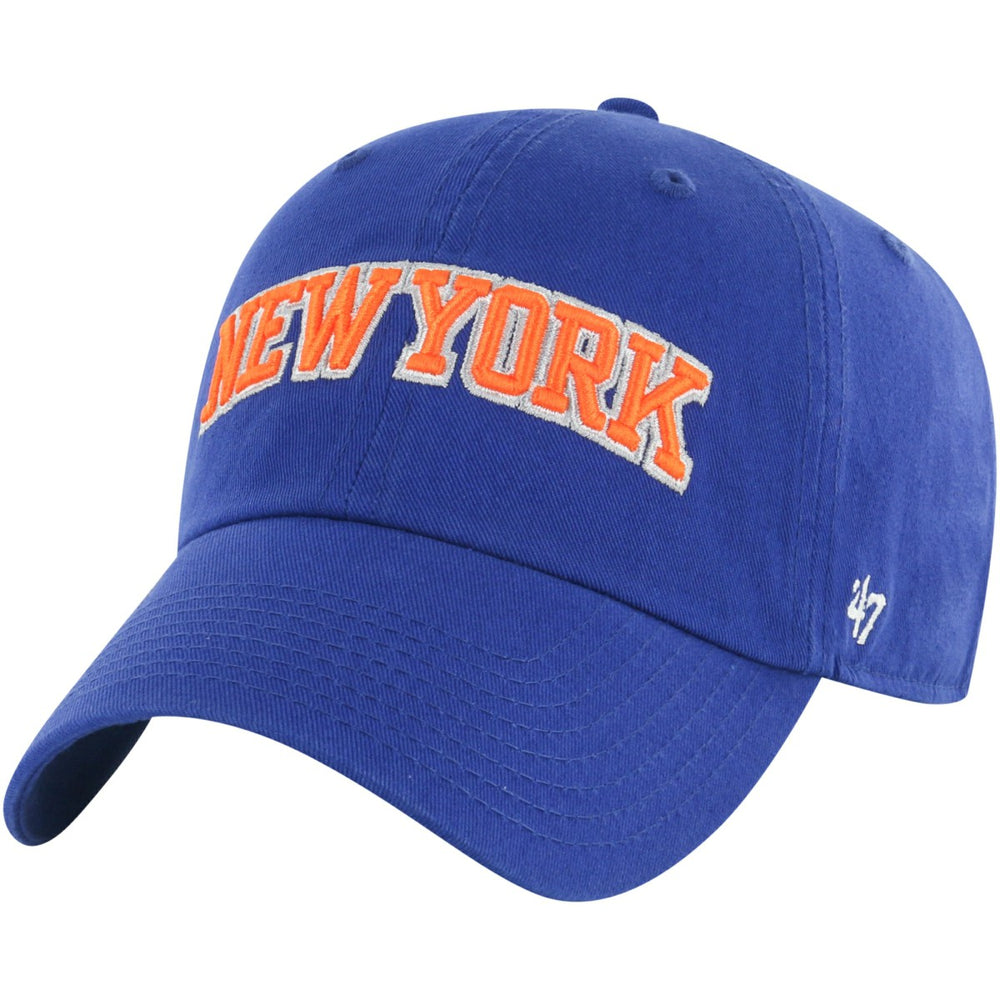 New York Knicks '47 Core Wordmark Clean Up Adjustable Hat - Blue | 47 brand online