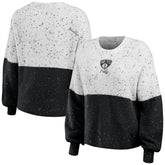 Brooklyn Nets WEAR by Erin Andrews Women's Color-Block Pullover Sweater - White/Black sale