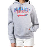 Oklahoma City Thunder G-III 4Her by Carl Banks Women's Filigree Logo Pullover Hoodie - Heather Gray for sale