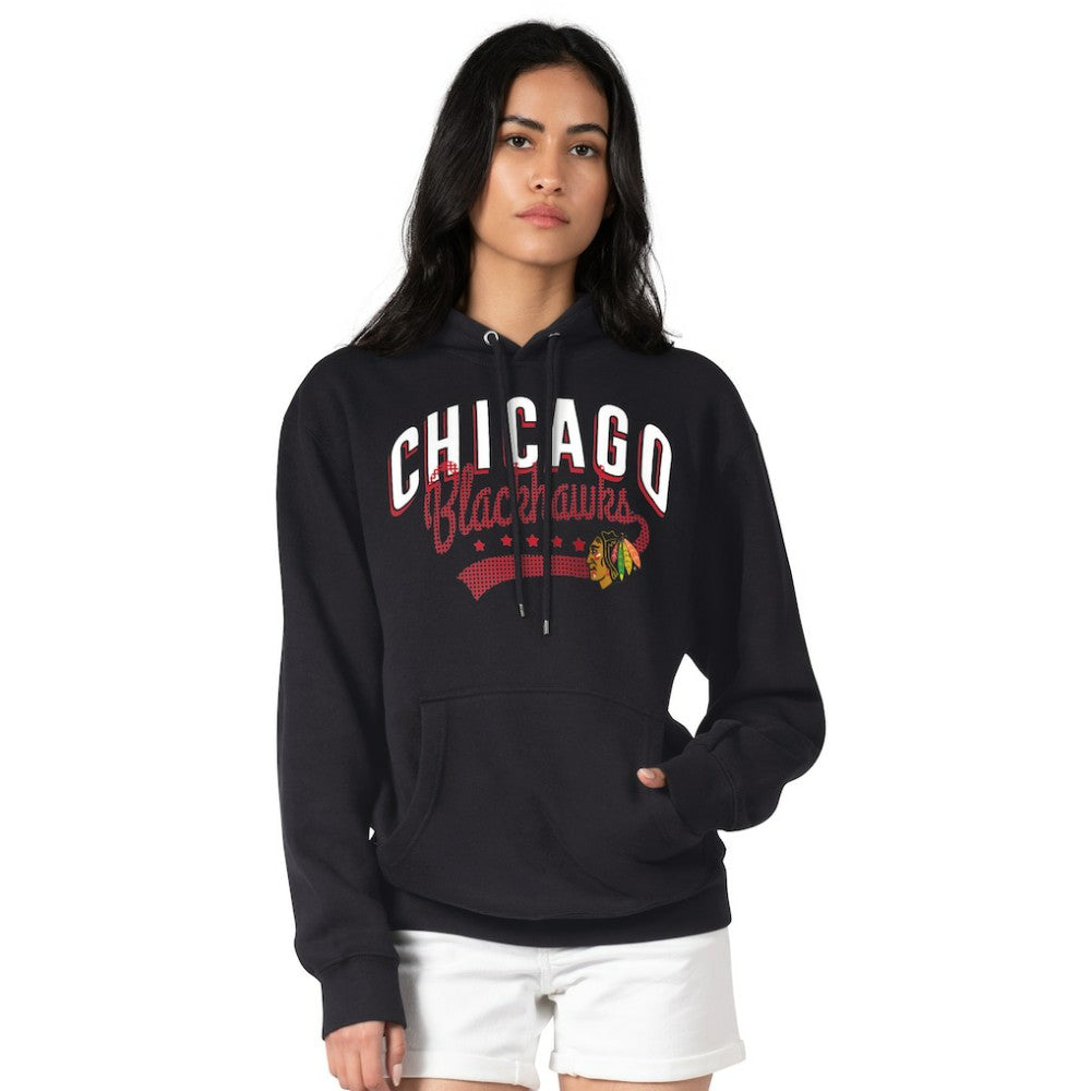 Chicago Blackhawks G-III 4Her by Carl Banks Women's Filigree Logo Pullover Hoodie – Black