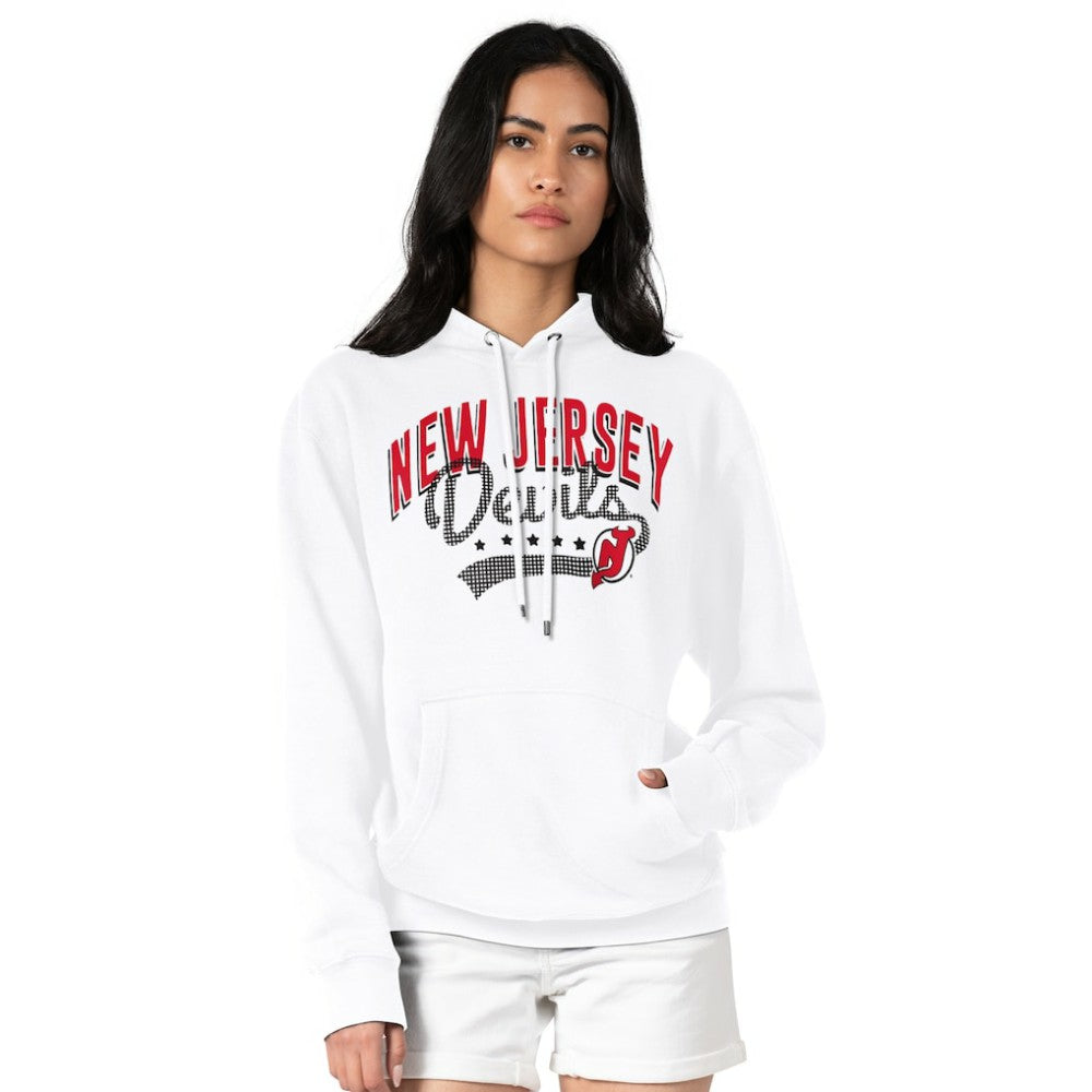 New Jersey Devils G-III 4Her by Carl Banks Women's Filigree Logo Pullover Hoodie – White